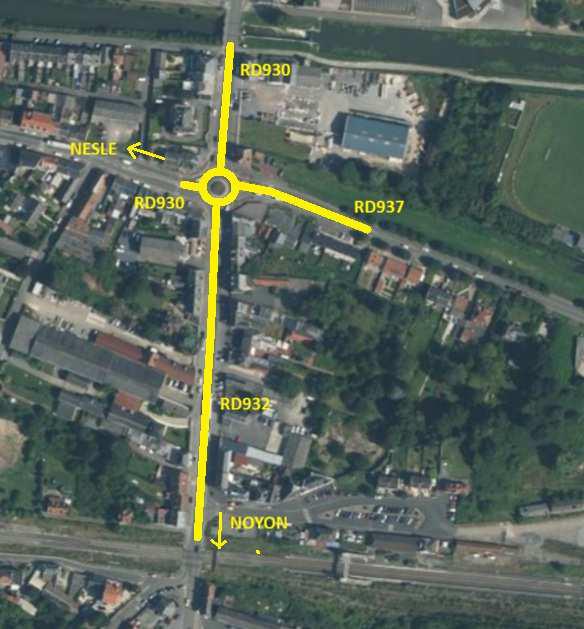 Info travaux giratoire à Ham et Eppeville